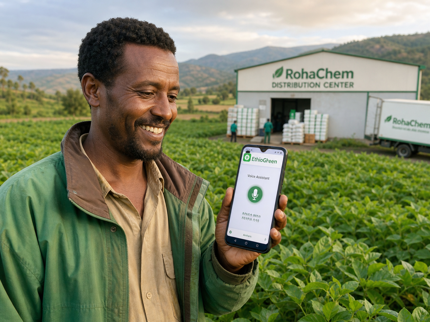 Farmer using EthioGreen